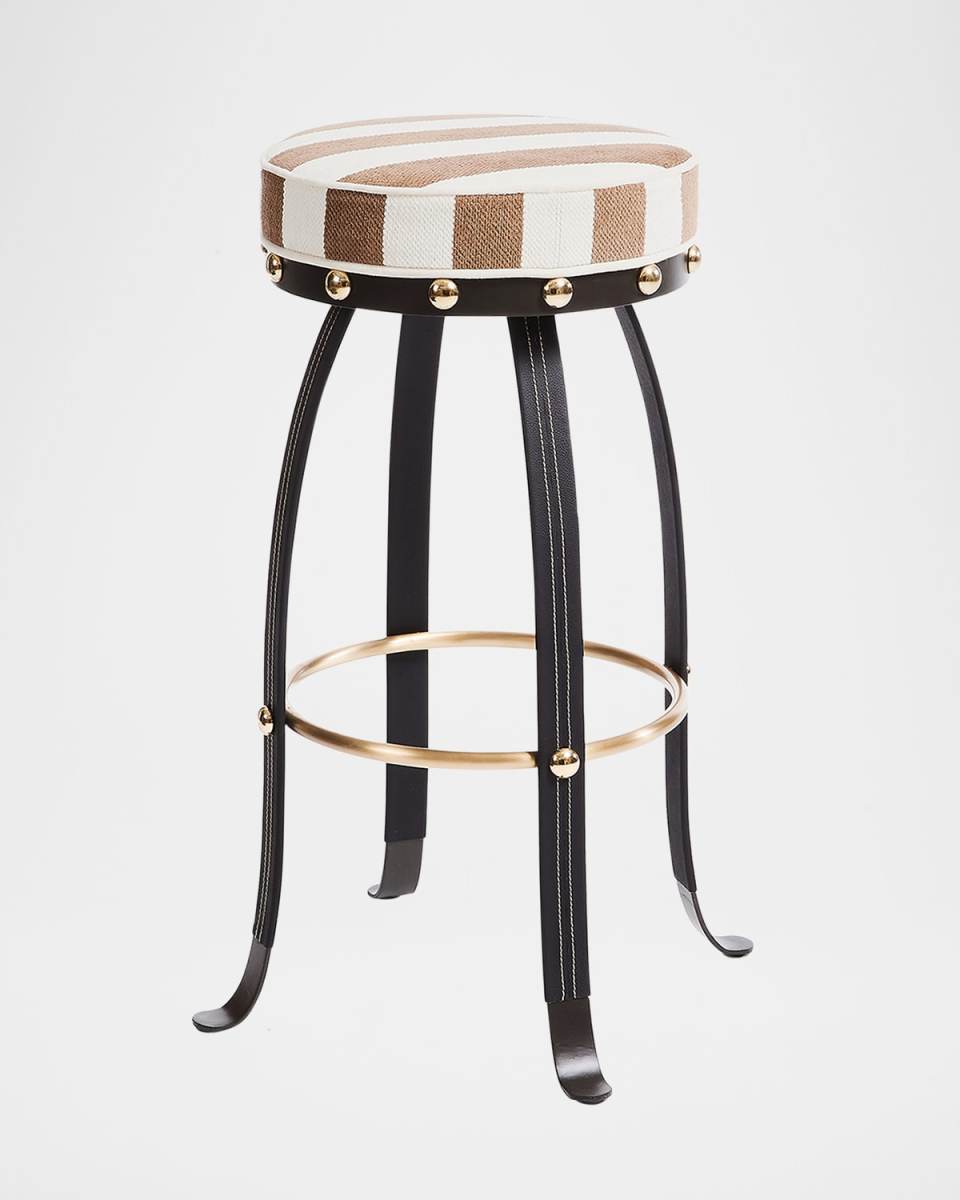 Flatiron Brown Stripe Counter Stool